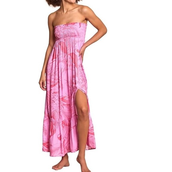 Maaji Tropicalia Aubrey Convertible S Small Pink Lavender strapless Dress Skirt - Picture 1 of 4